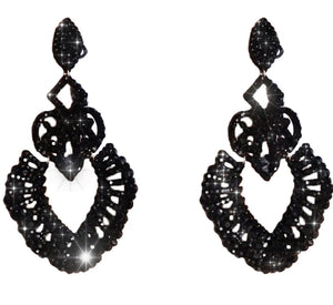 Absolutely Black Statement Earrings