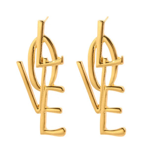 “Love to Love” Gold Earrings