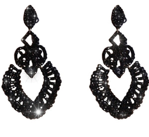 Absolutely Black Statement Earrings