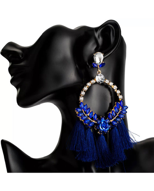 Dreamy Royal Statement Earrings