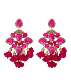 Fabulous Fuchsia Statement Earrings