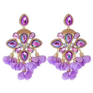 Lavish Iris Statement Earrings