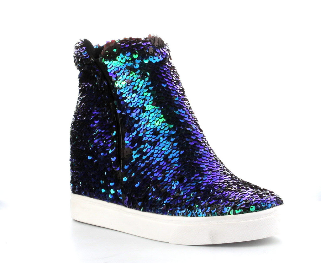 "Lily's" Sequins Wedge Sneakers